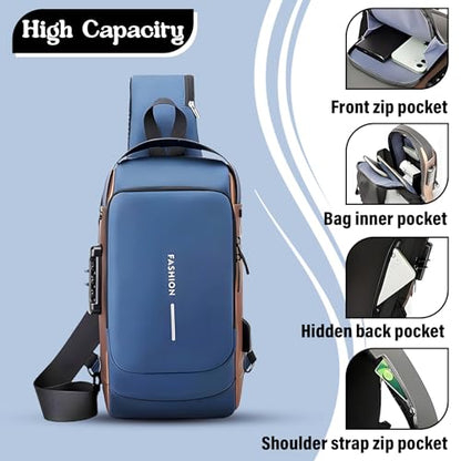 Anti theft sling bag