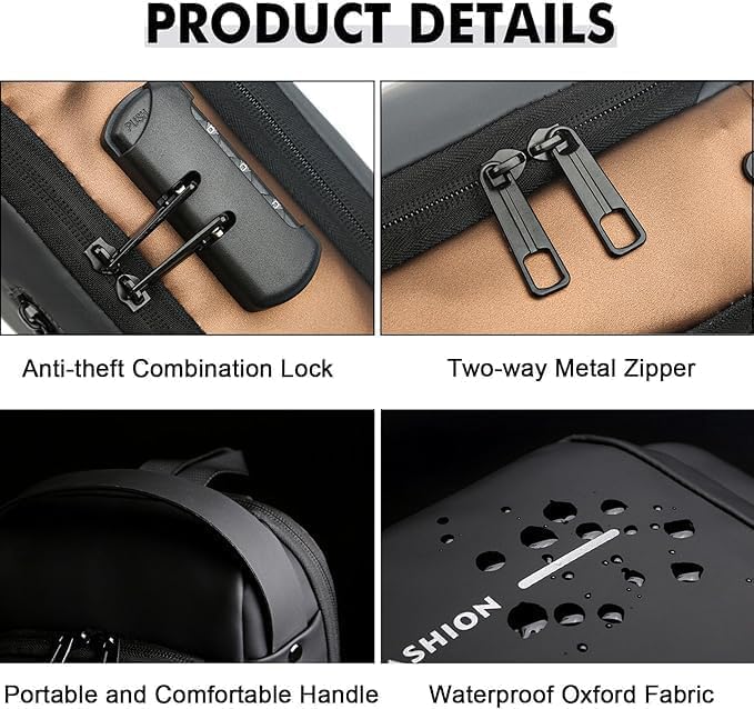 Anti theft sling bag